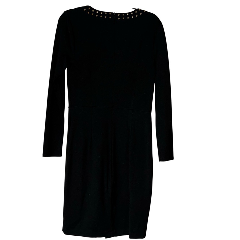 Carmen Marc Valvo Size 10 Black Studded Dress - Picture 3 of 7